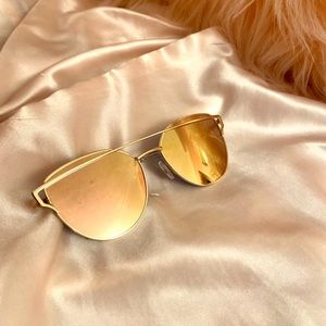 Rose Gold Mirrored Sunglasses